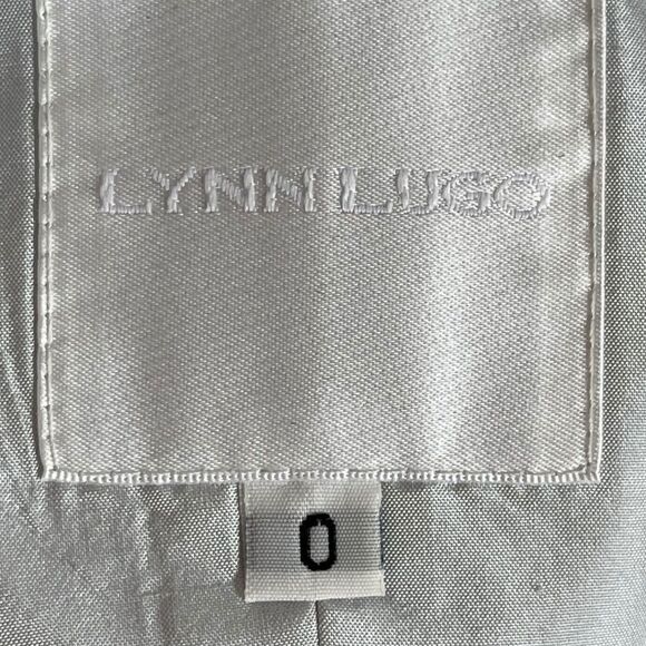 Lynn Lugo Dove Grey Silk One Shoulder Dress Sz 0 - Picture 4 of 7